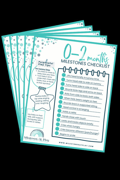 Group of checklists for tracking gross motor development in children.